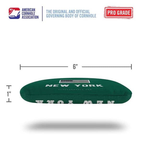 New York Football Green Dual Sided Cornhole Bags