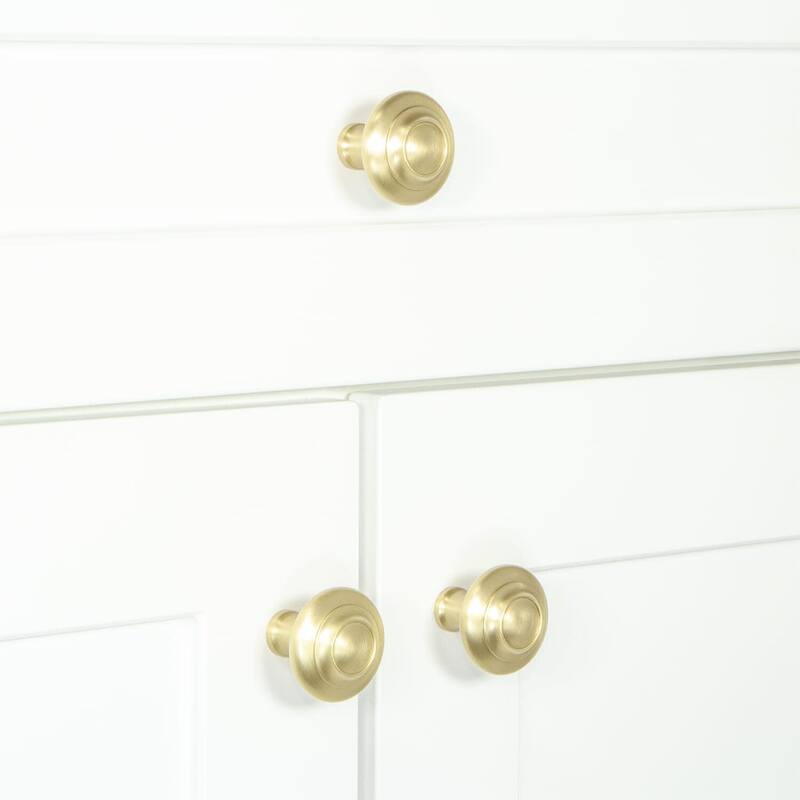 Grandeur CIRC-BRASS-KNOB Circulaire 1-3/8” Solid Metal Stepped