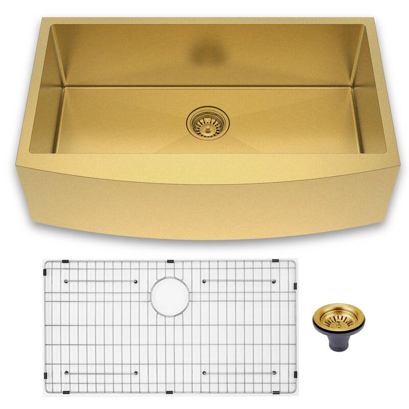 HIGOLD 33'' L Rectangle Single Bowl Stainless Steel Kitchen Sink