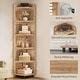 preview thumbnail 21 of 19, 6-Tier Corner Shelf, Rustic Tall Corner Bookshelf for Living Room, Bedroom, Office