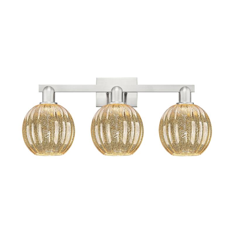 Innovations Lighting Downtown Urban - Preston - 3 Light 26" Globe Shade Bath Vanity Light