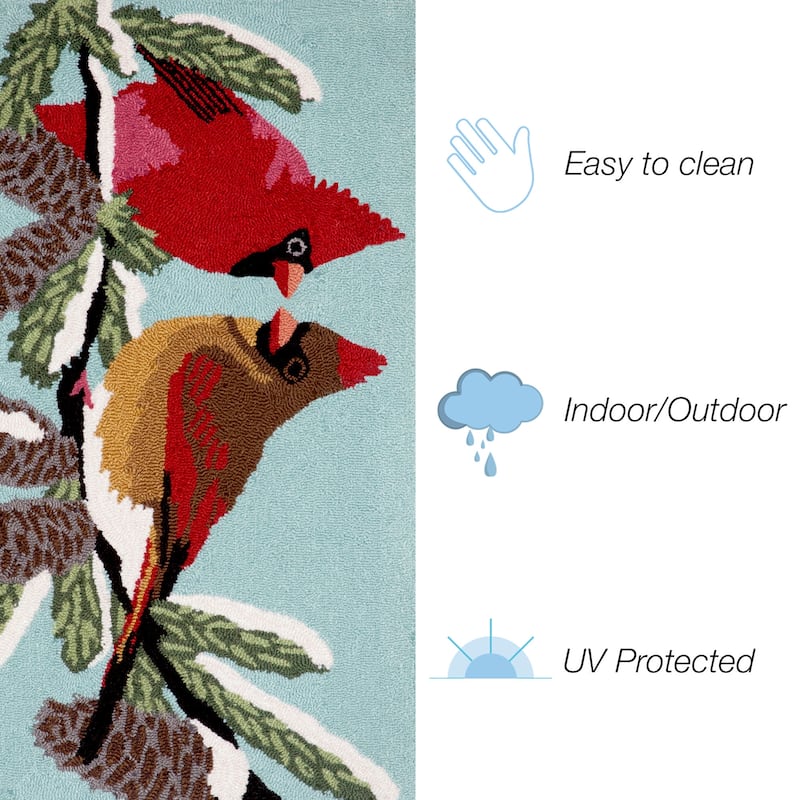 Liora Manne Frontporch Cardinals Indoor/Outdoor Mat