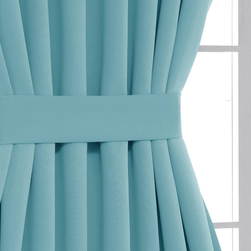 Deconovo French Door Curtain with Rod Pocket and Tieback 1 Panel