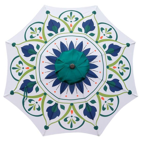Maypex 9-ft. Peacock Market Patio Umbrella