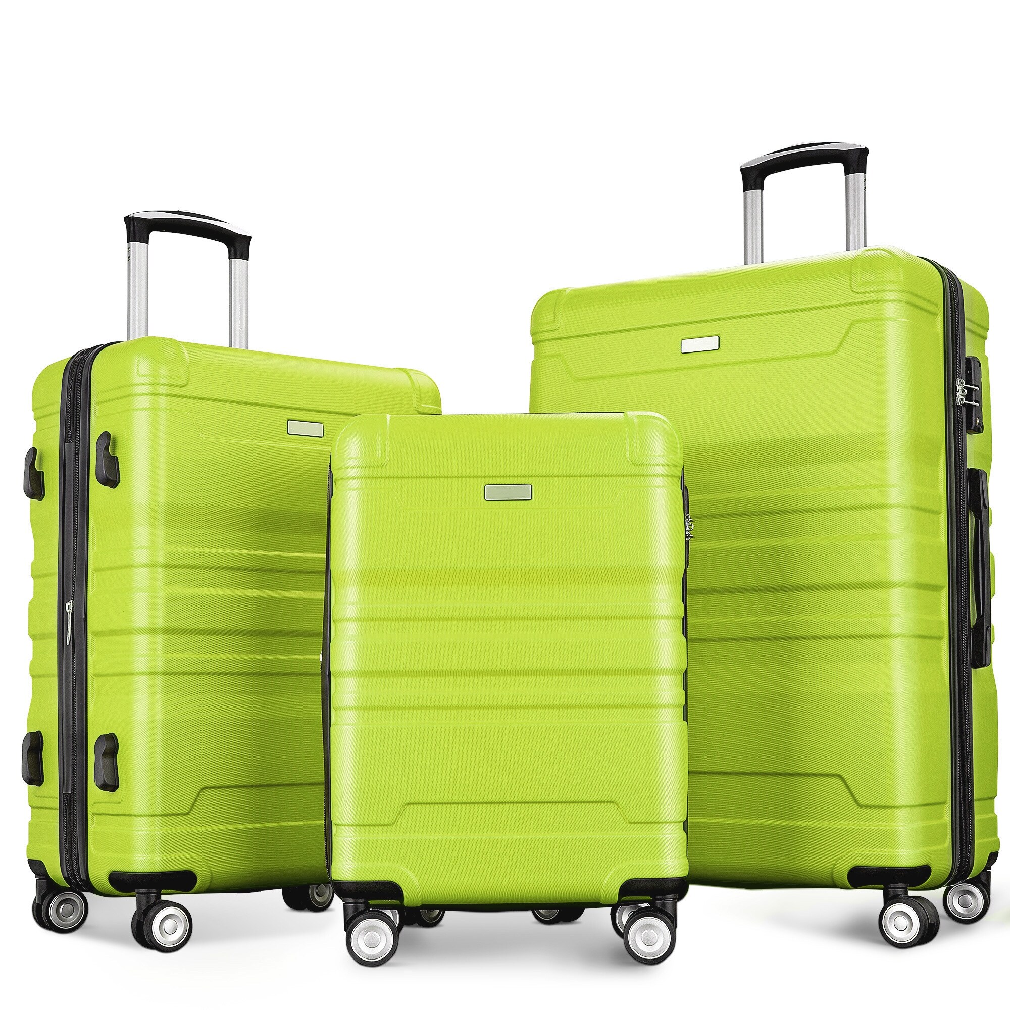 Lime green hot sale luggage sets