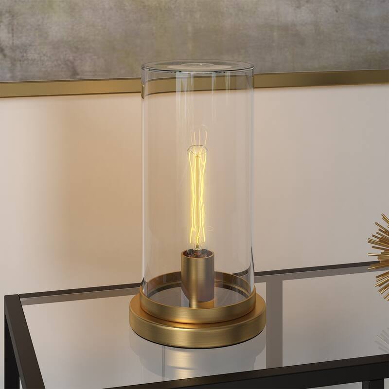 Perabo 13" Tall Uplight Table Lamp with Glass Shade - 13" Tall