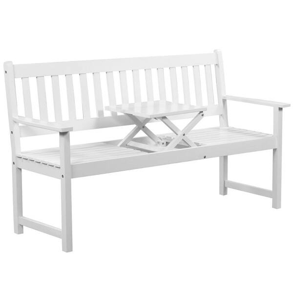 Shop Vidaxl Solid Acacia Wood Patio Garden Bench With Integrated
