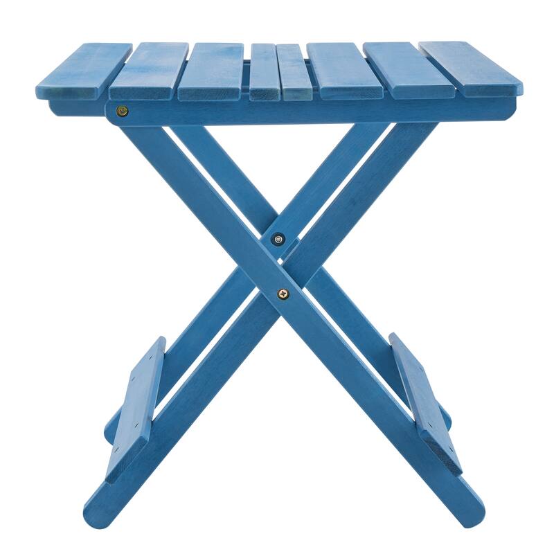 Folding Square table Patio Outdoor solid wood table for Backyard, Balcony, Portable Design Space