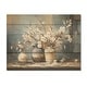 preview thumbnail 3 of 5, Designart "Pottery And Flowers Still Life I" Trees Wood Wall Decor - Traditional Brown Wood Panel On Natural Pine Wood