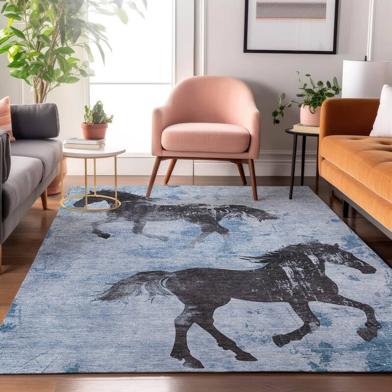 Premium Washable Super Two Horses Mayfield Rug
