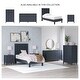 preview thumbnail 4 of 34, Signature Design by Ashley Simmenfort Dark Blue Platform Bed