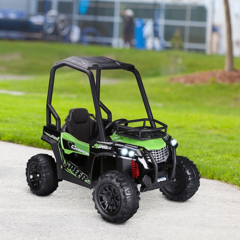 Kids Electric Car Ride-On Car with Remote Control, Toddler Electric Vehicle with Music & Lockable Doors