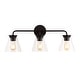 preview thumbnail 13 of 33, Kondo 6.38" Modern Farmhouse Iron LED Vanity, Oil Rubbed Bronze/Clear by JONATHAN Y