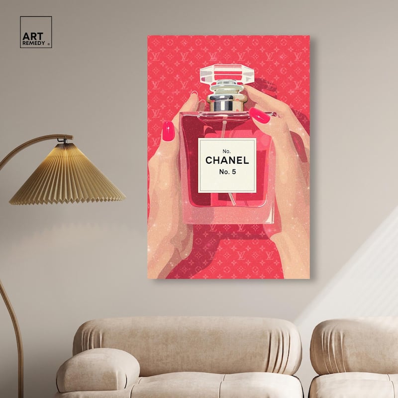 Perfume in Hands Canvas by Art Remedy, Gallery Wrapped