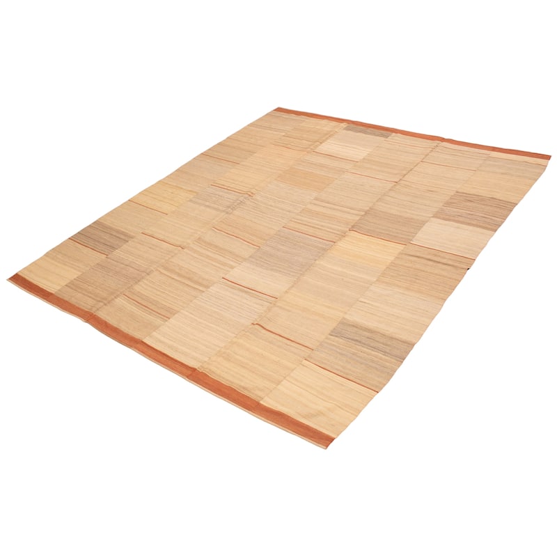 ECARPETGALLERY Flat-Weave Ankara FW Cream Wool Kilim - 10'3 x 12'9