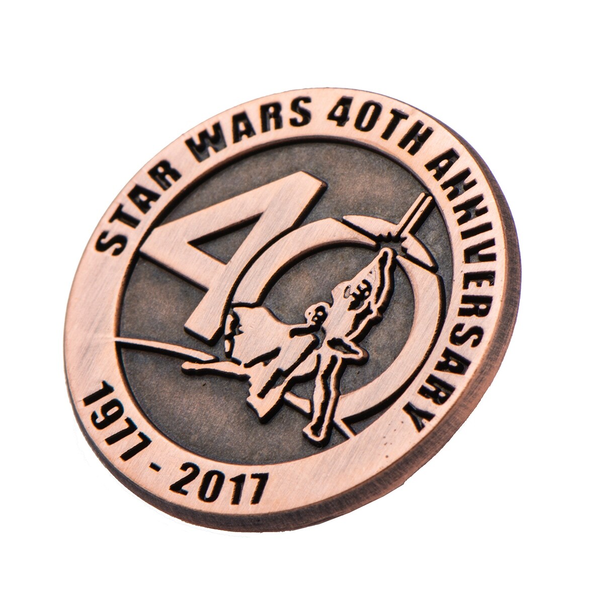 Shop Star Wars 40th Anniversary Collectible Bronze Pin Sdcc 17 Exclusive Brown Overstock 18879632
