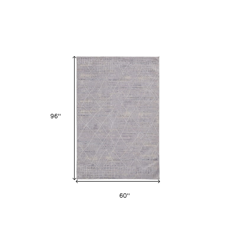 Sidaw Power Loomed Distressed Stain Resistant Durable Area Rug By HomeRoots - 5' x 8'