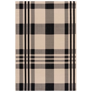 SAFAVIEH Courtyard Jolene Plaid Indoor/ Outdoor Waterproof Patio Backyard Rug