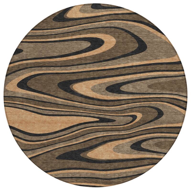 Machine Washable Indoor/ Outdoor Abstract Busey Chantille Rug