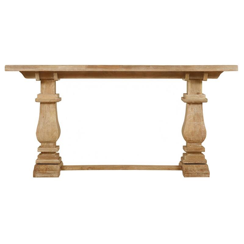 Charleston 63-inch Double Pedestal Mango Wood Console Table