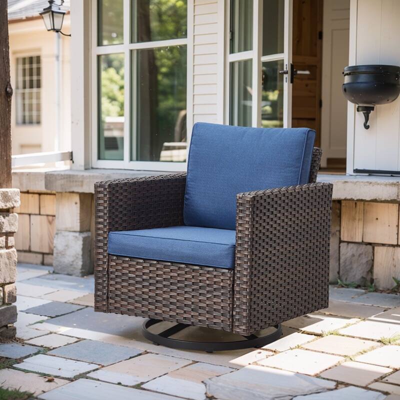 Outdoor Swivel Glider Chairs with Soft Cushion
