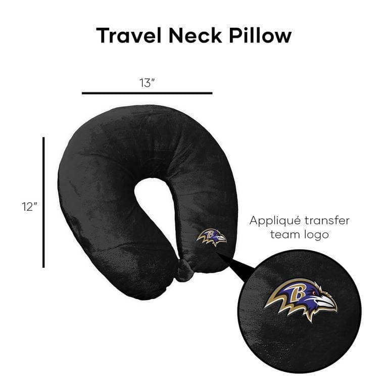 NFL Black Travel Neck Pillow