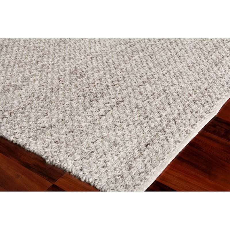 EXQUISITE RUGS Rialto Handwoven Polyester/Cotton Grey Area Rug.