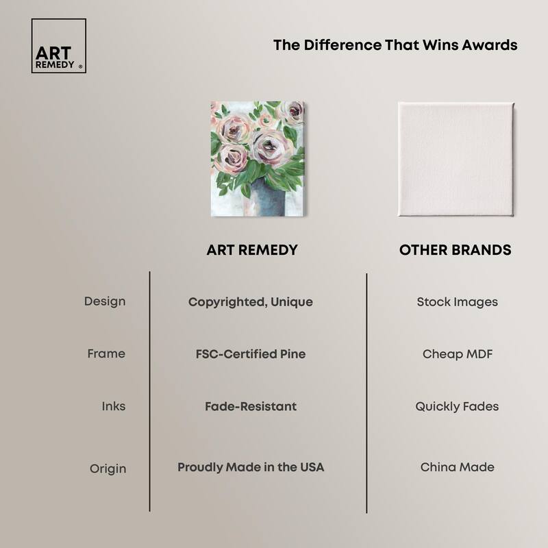 Flowers from my Garden Canvas by Art Remedy, Gallery Wrapped