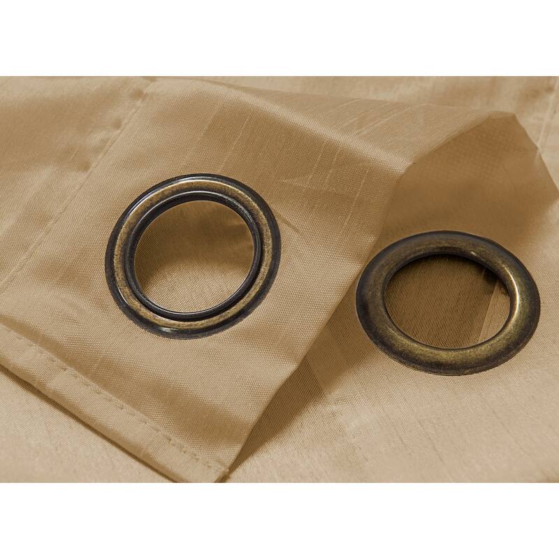 Nancy Faux Silk Grommet Window Curtain Panel - 84 or 95 inch