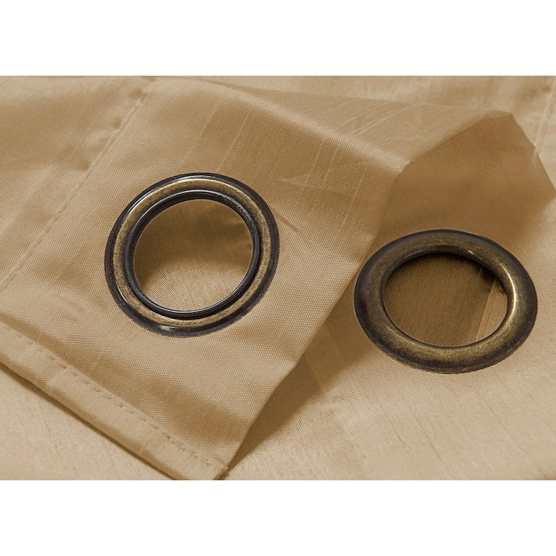 Nancy Faux Silk 63-inch Grommet Curtain Panel - 54 x 63 in. - 54 x 63 in.