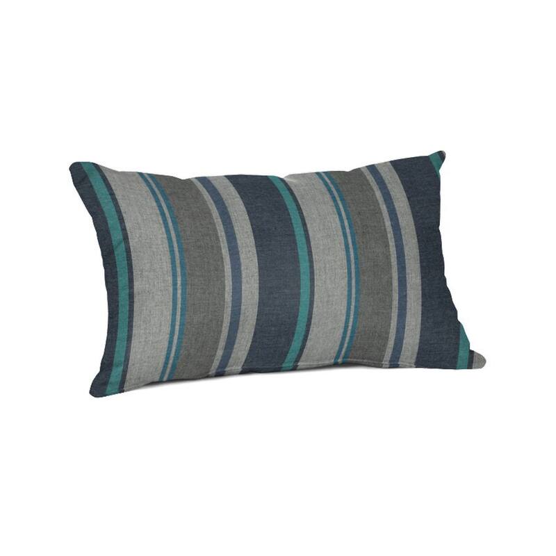 Sunbrella 20x13 Striped Outdoor Lumbar Throw Pillow