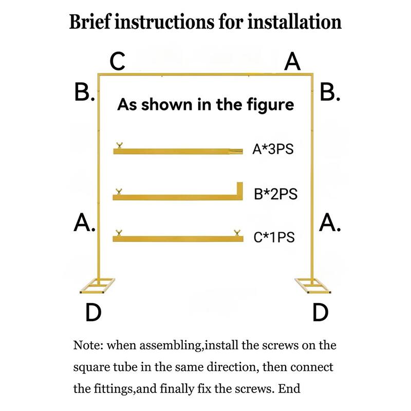 8FT x 8FT Metal Arch Backdrop Stand, Square Metal Arch-for Ballon Flowers, Wedding Arch Stand, for Anniversary Ceremony,