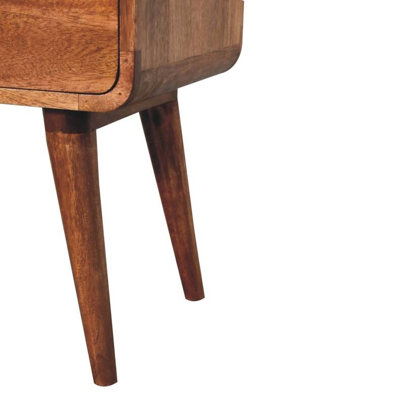 HomeRoots 22" Brown Solid Wood Two Drawer Nightstand