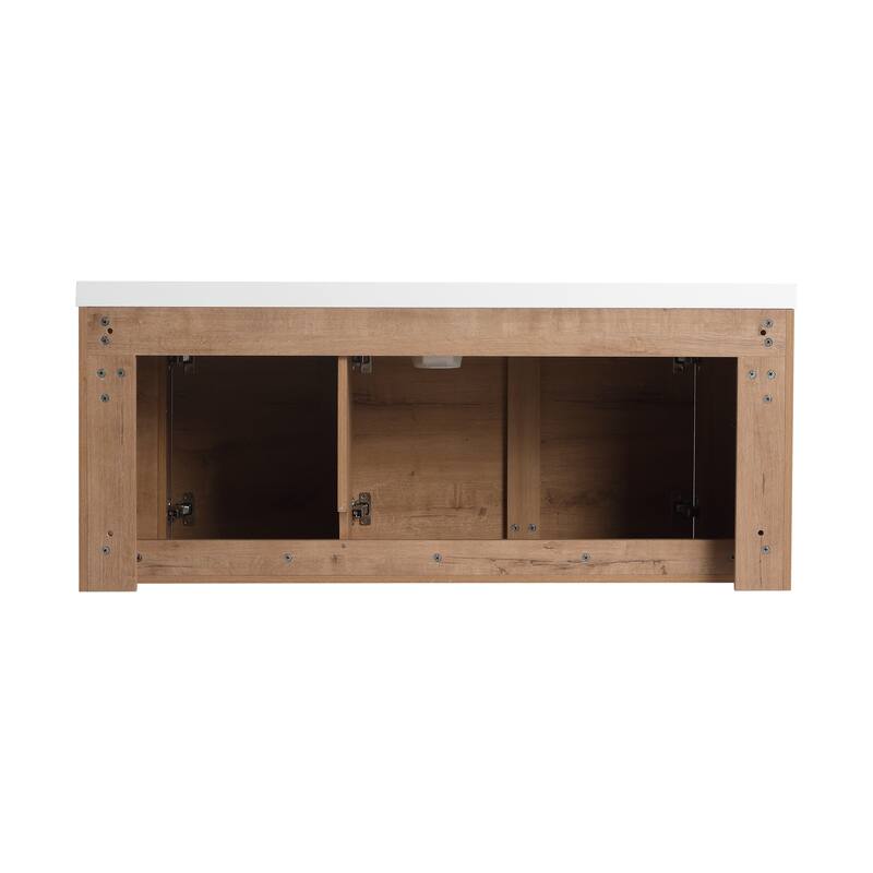 Malwee 48"/60" Floating Bathroom Vanity with Sink, Wall Mounted Bathroom Vanity with Soft Close Door