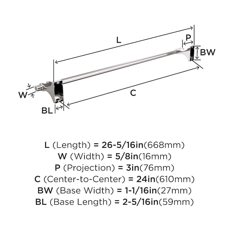 Amerock Davenport 24" Towel Bar
