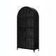 preview thumbnail 8 of 17, Arched Metal Cabinet with Glass Shelves