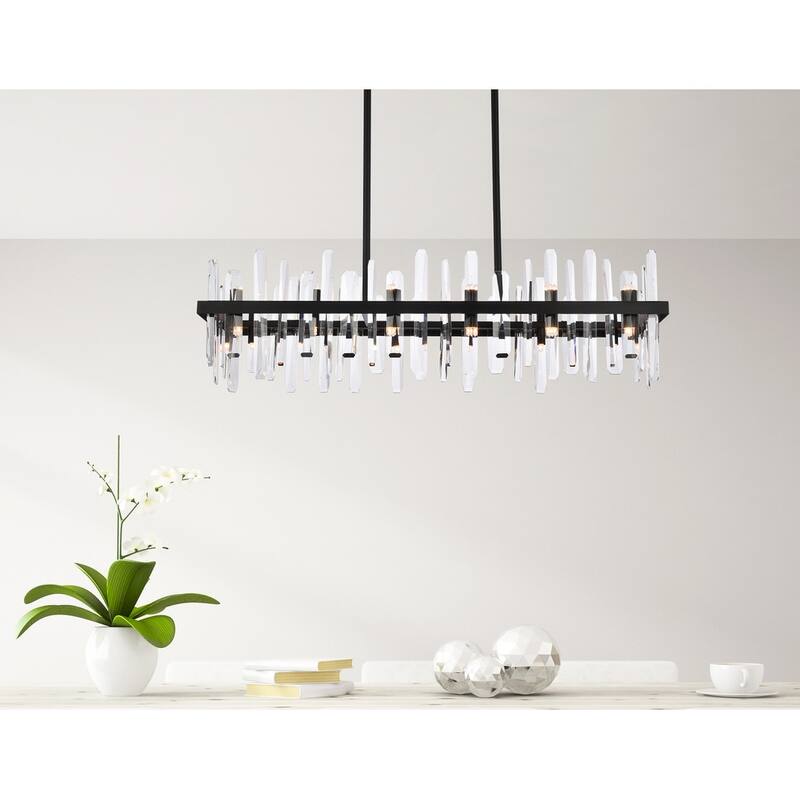 Indigo Home 42 inch crystal rectangle chandelier