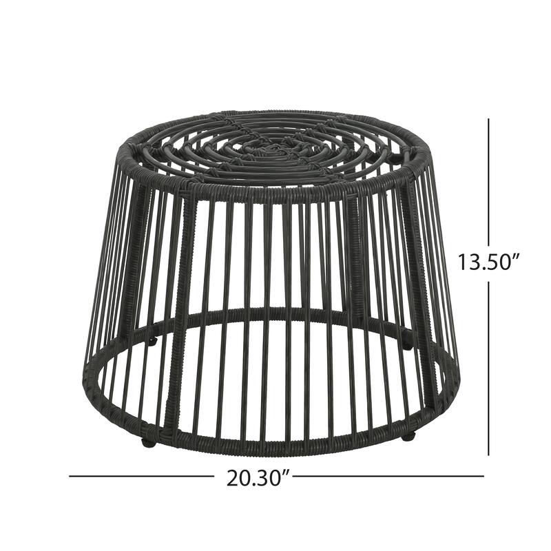 Caryl Outdoor Wicker Chair and Side Table Set with Cushion by Christopher Knight Home