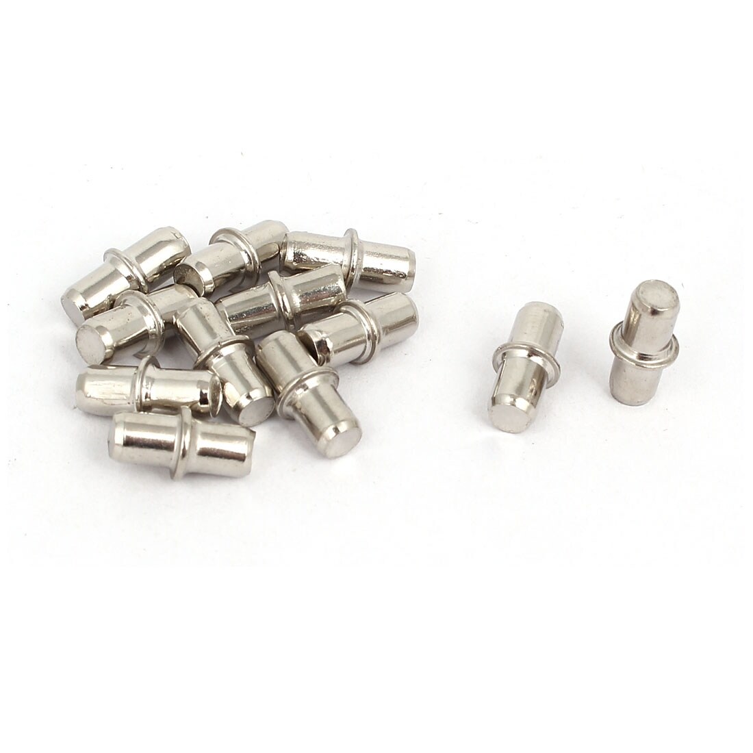 Cabinet Shelf Support Pins Studs Pegs Silver Tone 5mmx13.5mm 12pcs