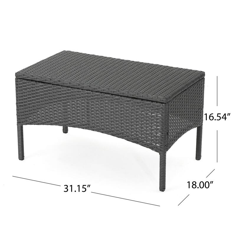 Cordoba Outdoor Wicker 4-piece Conversation Set with Cushions by Christopher Knight Home