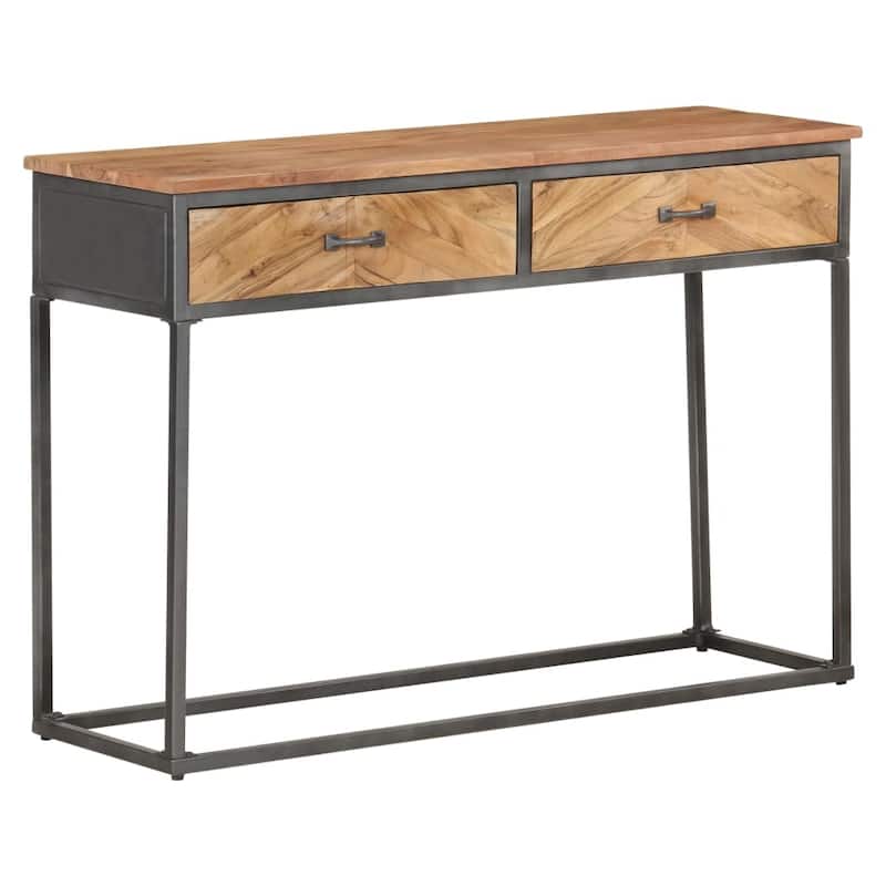 vidaXL Console Table 43.3"x13.8"x29.5" Solid Acacia Wood