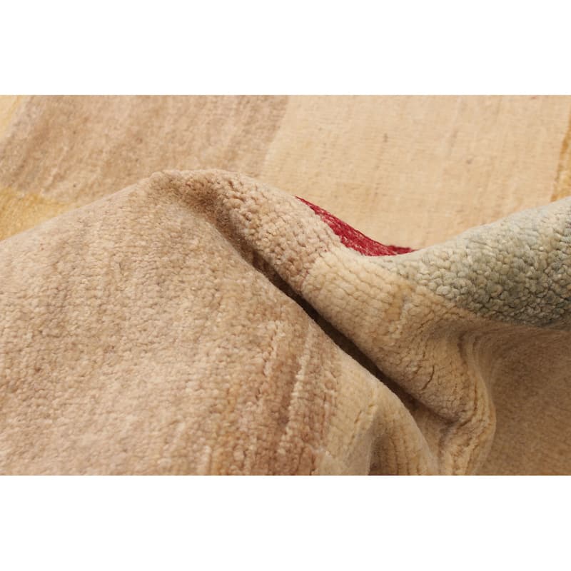 ECARPETGALLERY Hand-knotted Finest Peshawar Ziegler Khaki Wool Rug - 6'7 x 9'8