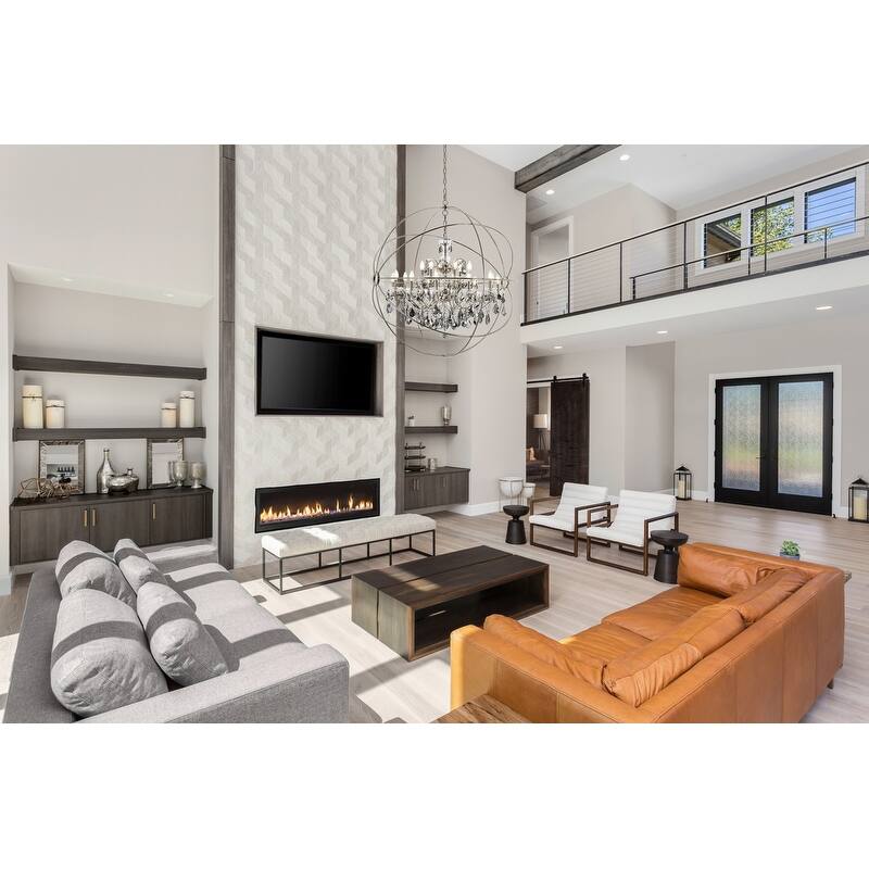 Royce Edge 18-Light Polished Nickel Chandelier