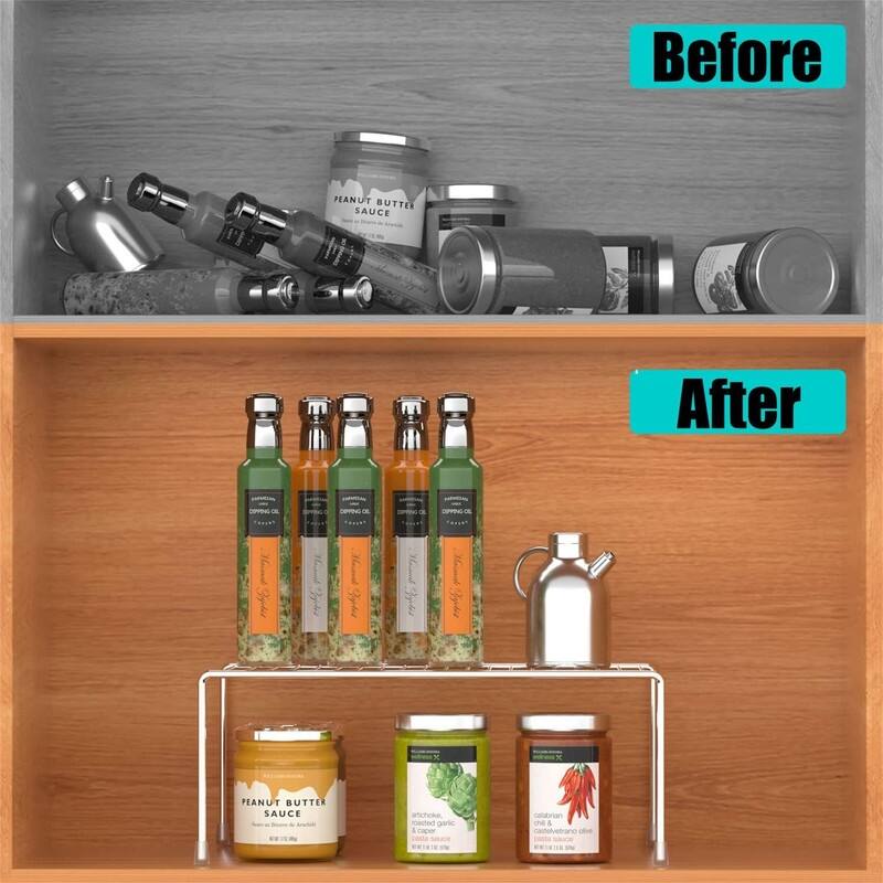 Cabinet Storage Shelf Rack Set of 6 - 9.4"D x 13"W x 5.5"H