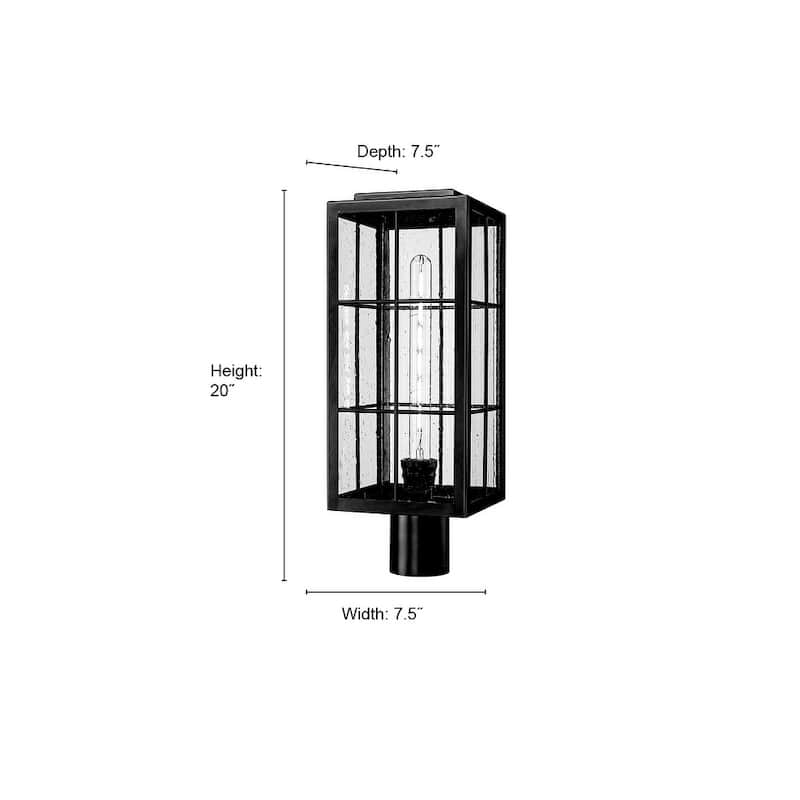 Millennium Lighting Jaxson 1 Light Outdoor Post Lantern in Powder Coat Black