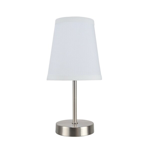 Aspen Creative 1-Pack Set - One-Light Candlestick Table Lamp, Contemporary Design in Satin Nickel, 10" High - SATIN NICKEL. Opens flyout.