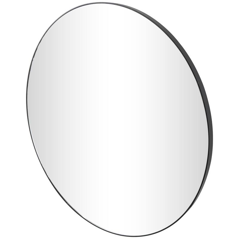 Black, White or Gold Wood Wall Mirror with Thin Frame