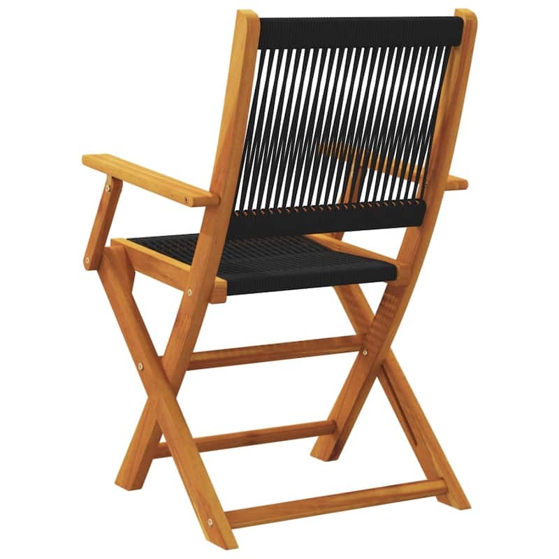 vidaXL Folding Patio Chairs Outdoor Garden Seating Furniture Solid Wood Acacia