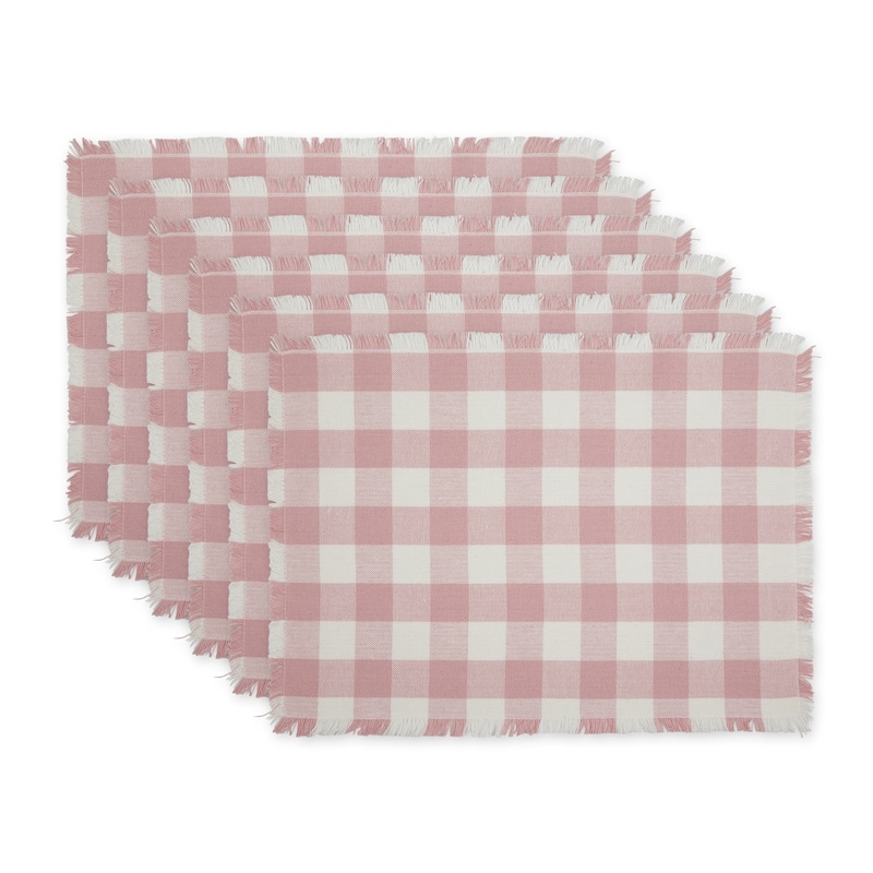 Heavyweight Check Fringed Placemat