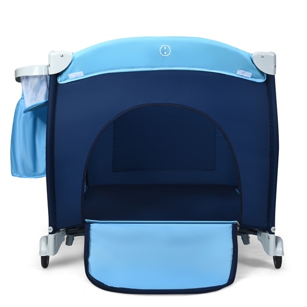 Costway Foldable Baby Crib Playpen Travel Infant Flat Bassinet Bed 40 x 27.5 x 30 On Sale Bed Bath Beyond 18298080